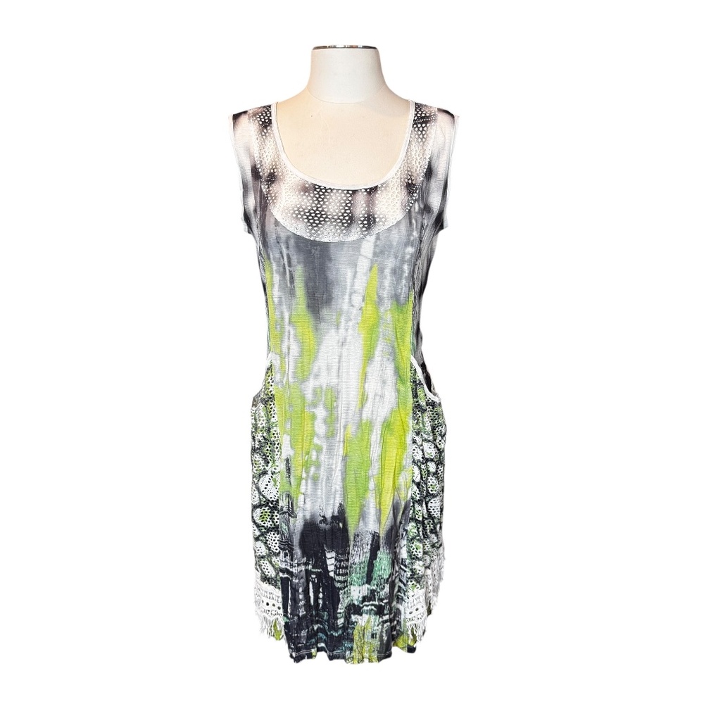 ALBERTO MAKALI New York textured mesh dress Size Medium EUC